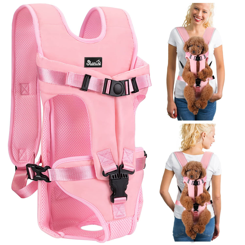 Mochila frontal Lukovee para perro, cómoda y aireada para paseos diarios.