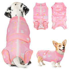 Lukovee recovery suit para perros con cierre trasero facilita ponérselo