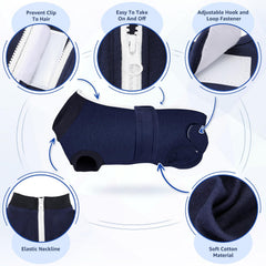 Lukovee recovery suit para perros, apertura trasera con ajuste dinámico