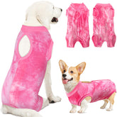 Lukovee Traje de recuperación para perro con ajuste trasero para un ajuste seguro.