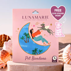 LunaMarie bandana Playa Azul, diseño en V ligero para uso diario