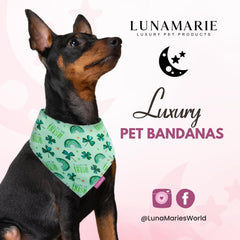 Bandana LunaMarie forma en V, ajuste cómodo para paseos.