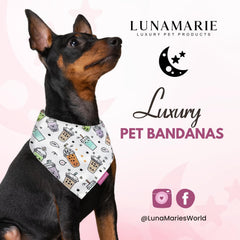 LunaMarie Bandana talla media, cuello cómodo para mascotas.