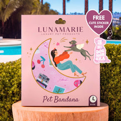 Bandana LunaMarie diseño dual capa, resistente a deshilacharse.