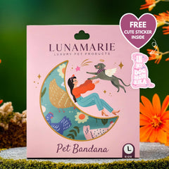 LunaMarie Bandana seda suave para perro, comodidad diaria durante paseos.