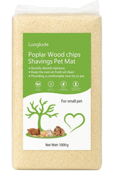 Luoglude virutas de álamo natural compactadas para rellenar la cama de las mascotas.
