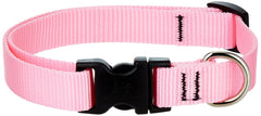 LupinePet Basics collar ajustable rosa, cómodo para perros grandes.