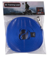 LupinePet Basics: correa de entrenamiento de 15 pies en azul, ideal para perros pequeños.