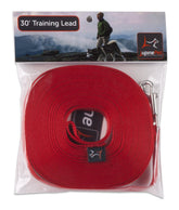Correa LupinePet Basics roja de 30 pies para entrenamiento de perros pequeños, control de distancia