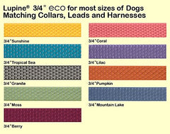 Arnés LupinePet Eco Lago de Montaña para perros pequeños 15-21 pulgadas, ideal para salidas urbanas.