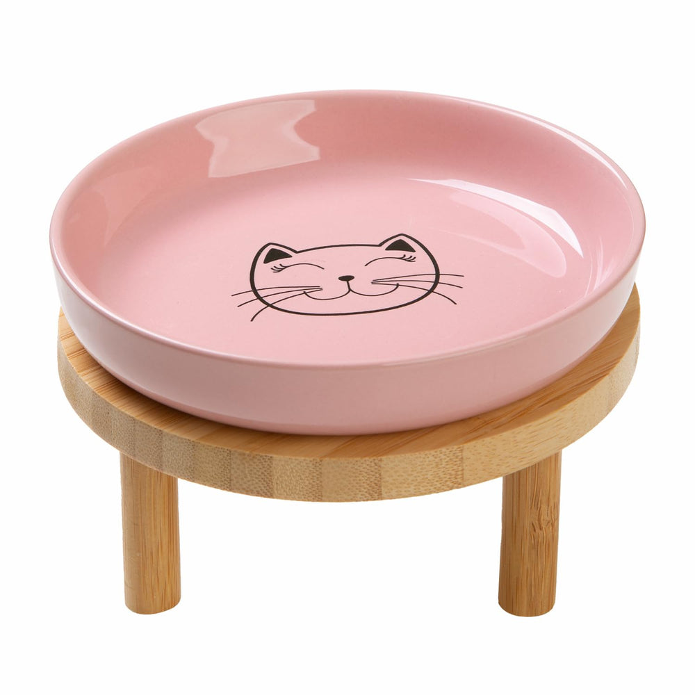 Lusifaco tazones elevados para gatos, mejora la postura al comer.