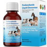 Luxekem desparasitante líquido, botella para dosis exactas para caballos y aves.