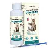 LuxeVib lvermect para gatos, botella de 100 ml para uso diario.