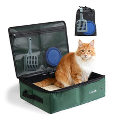 Caja de arena Luxtude viajera plegable, fácil de llevar en viaje.
