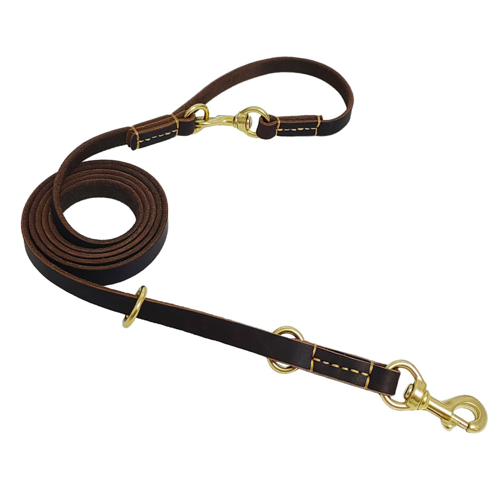 LWBMG correa cuero 8ft, enfoque en durabilidad para entrenamiento de perros medianos y grandes.