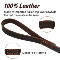 LWBMG correa de cuero para perro suave y fuerte, ideal para entrenamiento.