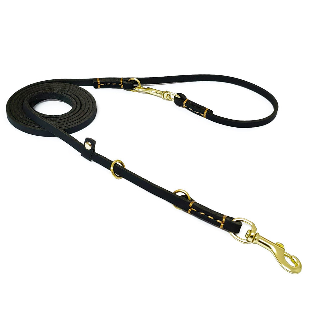 LWBMG correa de cuero genuino 8 pies, duradera y suave para paseos.