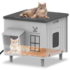 Lxheir Tepoal: casa-gato-calor-exterior, refugio cálido para felinos al aire libre.