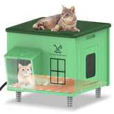 Casas para gatos de Lxheir Tepoal exterior cálida, refugio cálido para felinos al aire libre.