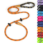 Lynxking correa deslizante para perros con reflectante para caminatas nocturnas.