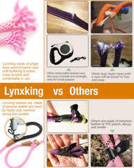 Lynxking Detalle de cuerda trenzada resistente en lazo.