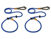 Correa Lynxking Slip Lead reflectiva azul, ideal para paseos nocturnos seguros.