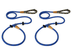 Correa Lynxking Slip Lead reflectiva azul, ideal para paseos nocturnos seguros.