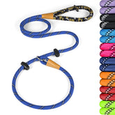 Lynxking Slip Lead reflectiva azul grande para caminatas nocturnas seguras.