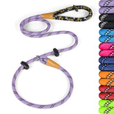 Lynxking Slip Lead reflectiva morado claro para caminatas nocturnas seguras