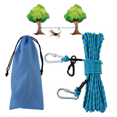 LZ.MZXU cable tirolina para perro 50 ft, libertad controlada en camping