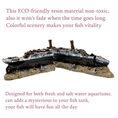M2cbridge castillo europeo decorativo para acuario, añade misterio marino.