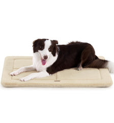 Made4Pets cama para jaula 35x23, superficie peluche beige para descanso cómodo.