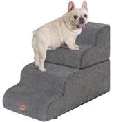 Made4Pets escalera para cama de perro cuatro pasos, subida suave