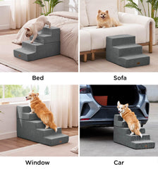 MADE4PETS escalones para cama: subida suave sin saltos.
