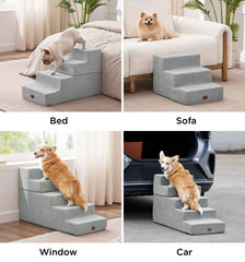 Made4Pets escalones para perro para sofá ancho, ideal para muebles altos.