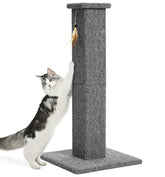 Made4Pets post rascador para gatos, 32 pulgadas, alfombra gris para rascar y estirar