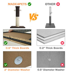 Made4Pets post rascar gato superficie alfombrada suave para uñas