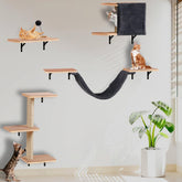 MADNIU estantes murales para gatos con poste rasca; ideal para trepar y jugar