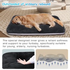 Magic Dog cama-perro-grande-ortopedica ofrece soporte para articulaciones durante el descanso.