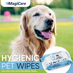 MAGICARE Pet Wipes: uso diario suave para piel sensible de tu mascota.