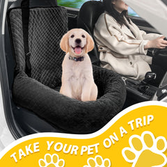 MagicFox asiento-coche-perro-desmontable-lavable facilita limpieza tras viajes.