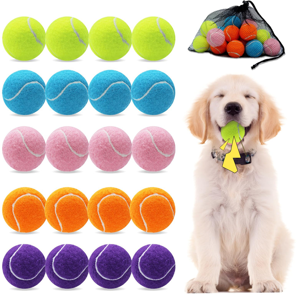 Pelotas Magicorange para perros de 2 pulgadas con sonido para juego activo.