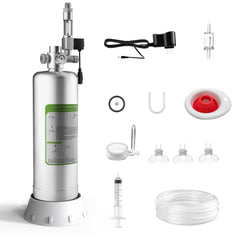 MagTool botella 304 inox exterior, duradera para CO2 en acuarios.