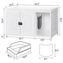 MAHANCRIS caja de arena oculta, luz del sensor para visibilidad nocturna y ambiente cálido.