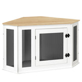 MAHANCRIS esquina-jaula-perro-mueble: aprovecha rincones con estilo y comodidad para tu mascota.