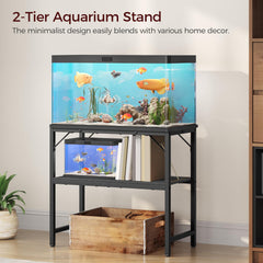 MAHANCRIS estantería para acuario 2 estantes optimiza espacio y organización