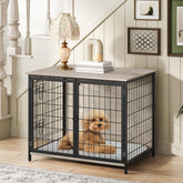 MAHANCRIS jaula-mueble para perros de 31,5 pulgadas, espacio seguro y cómodo.
