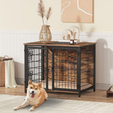 MAHANCRIS jaula-perro-mueble-con-cama-interior: refugio cómodo para tu mascota dentro del hogar.