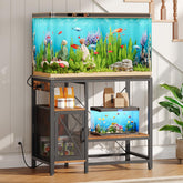 MAHANCRIS soporte acuario 40-50 galones con tomas para iluminación y filtración.