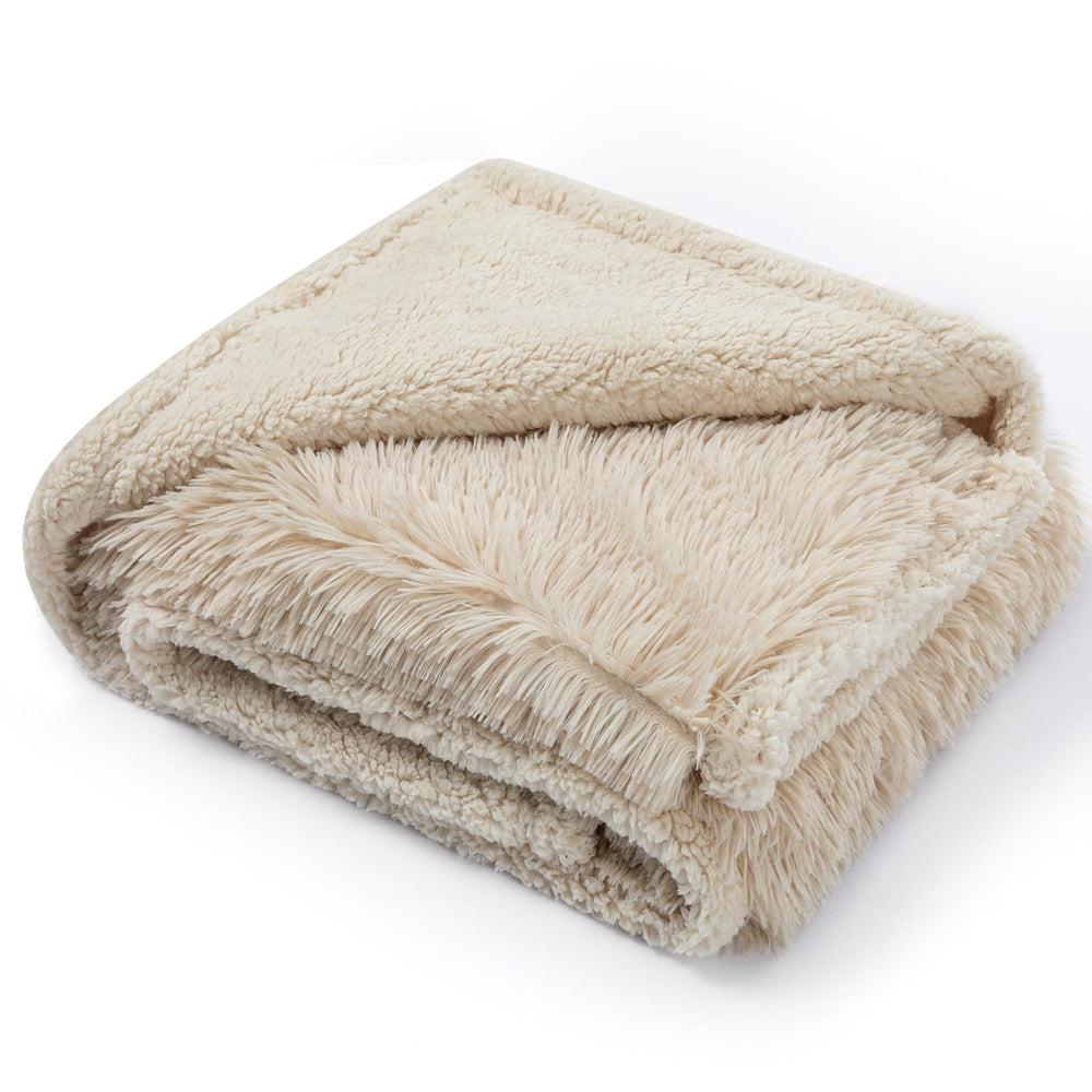 Maidewow manta XL de pelo largo para perros sobre cama, protege y brinda confort